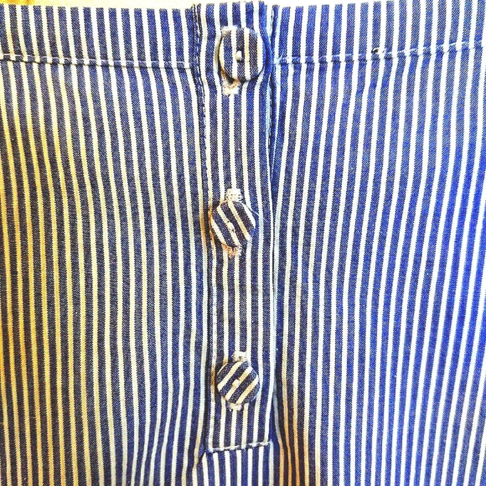 Talbot's Ruffle Sleeved Striped Blouse - M/P - Picture 3 of 4